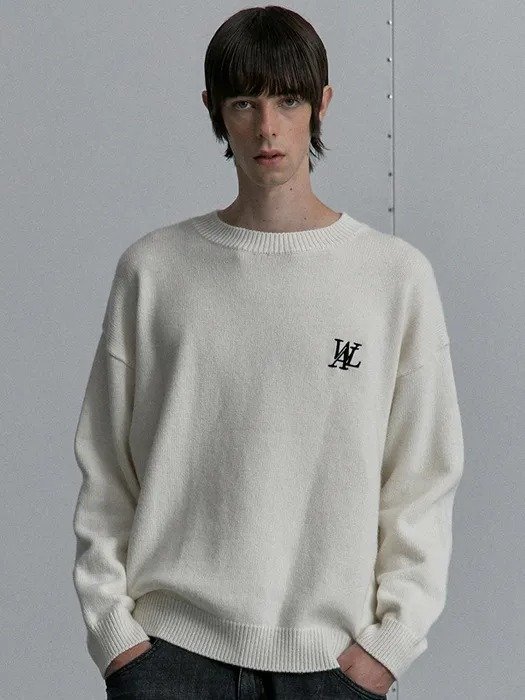 Signature Loose-fit Basic Pullover _ Creamy White
