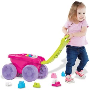 Mega Bloks 儿童积木捡拾玩具拖车，两色选