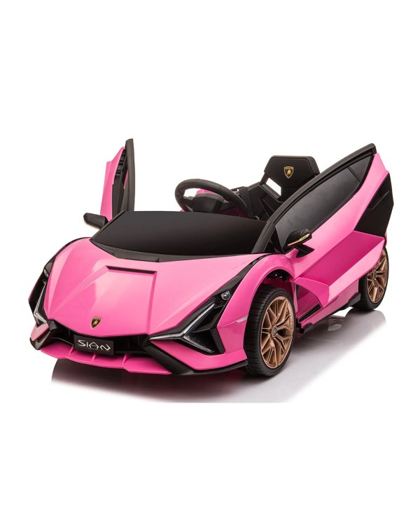 兰博基尼 Lamborghini Sian 12V 儿童电动车, 粉色