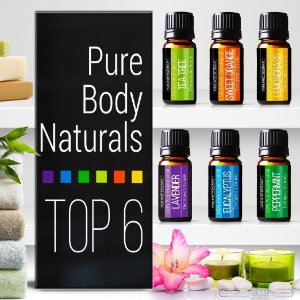 Pure Body Naturals Aromatherapy Top 6 Essential Oils 100% Pure & Therapeutic grade