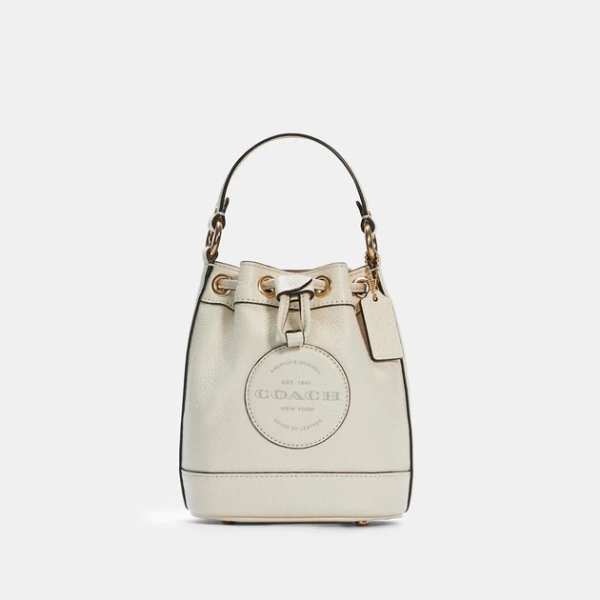 COACH Dempsey Drawstring Bucket Bag 15 With Coach Patch