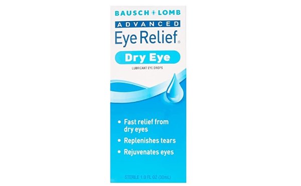 Eye Drops by Bausch & Lomb, for Dry Eyes & Redness Relief, 30 mL