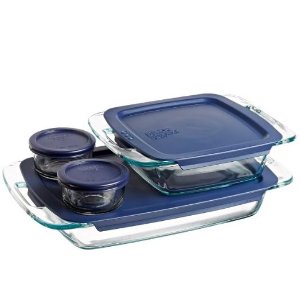 Pyrex Easy Grab 8-Piece Glass Bakeware and Food Storage Set @ Amazon