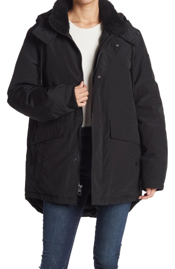 Faux Fur Lined Hooded Heavyweight Parka