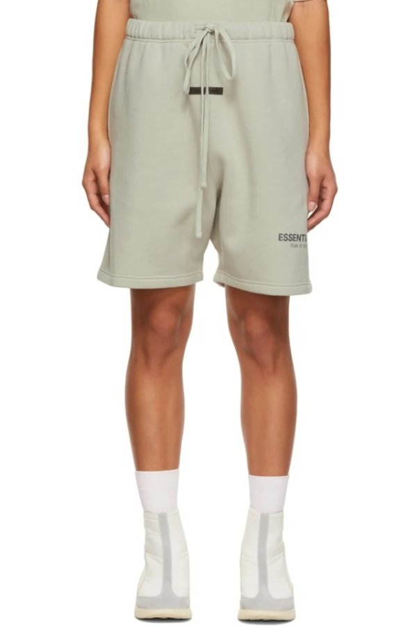 SSENSE Exclusive Green Fleece Sweat Shorts