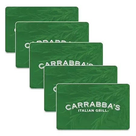 Carrabba's Italian Grill $25 礼卡5张 (总值$125)