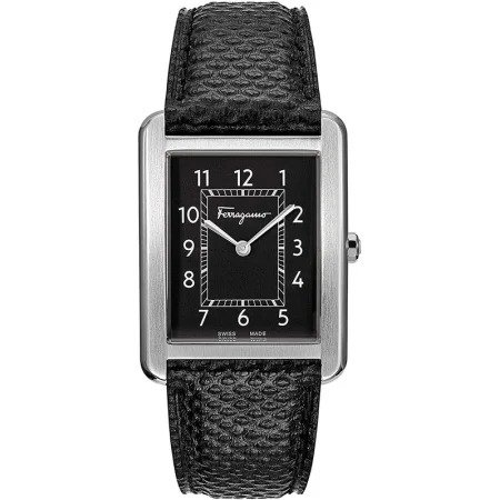 1898 Black Dial Black Leather Strap Men's Watch SFDR00119