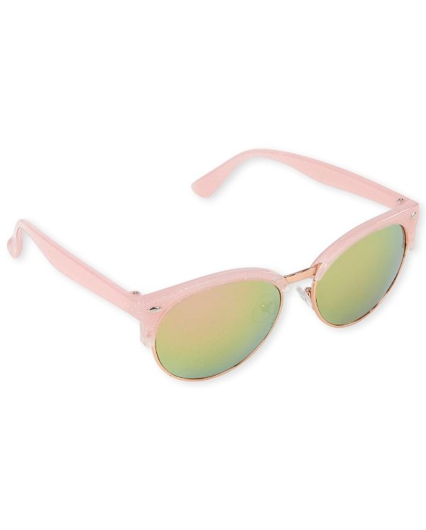 Girls Glitter Retro Sunglasses