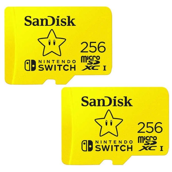 256GB 星星配色 microSDXC 存储卡 2件装