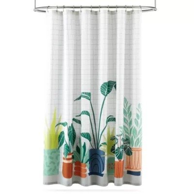 Potted Plant Shower Curtain