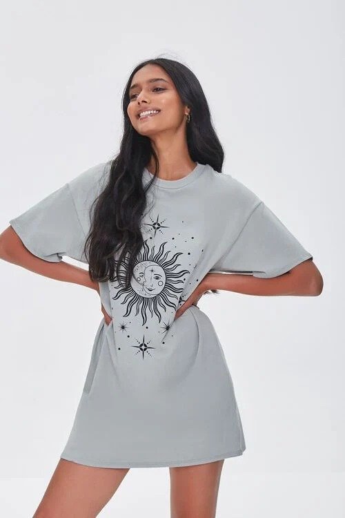 Sun Graphic T-Shirt Dress