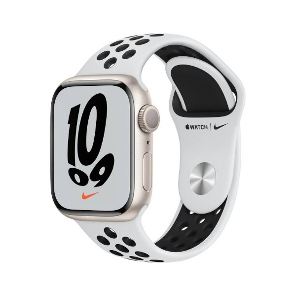 Watch Nike Series 7 GPS, 45mm Starlight Aluminum Case with Pure Platinum/Black Nike Sport Band