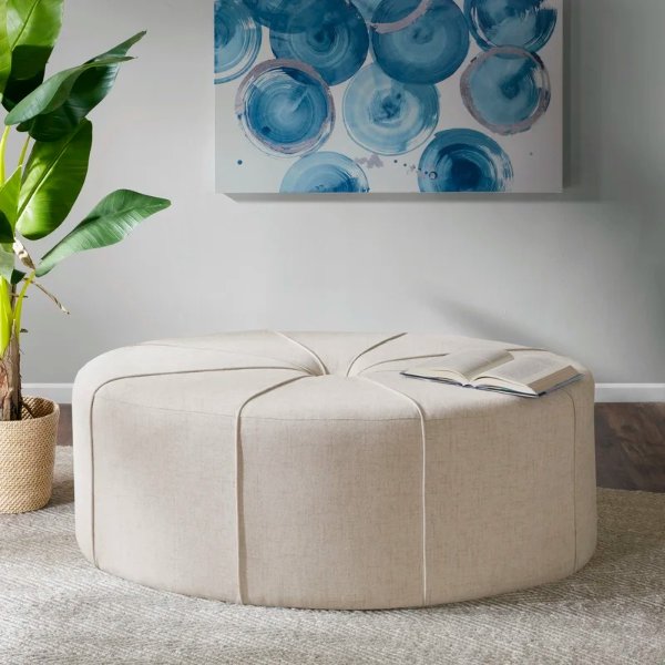 Christopher 48.5'' Wide Tufted Oval Cocktail Ottoman