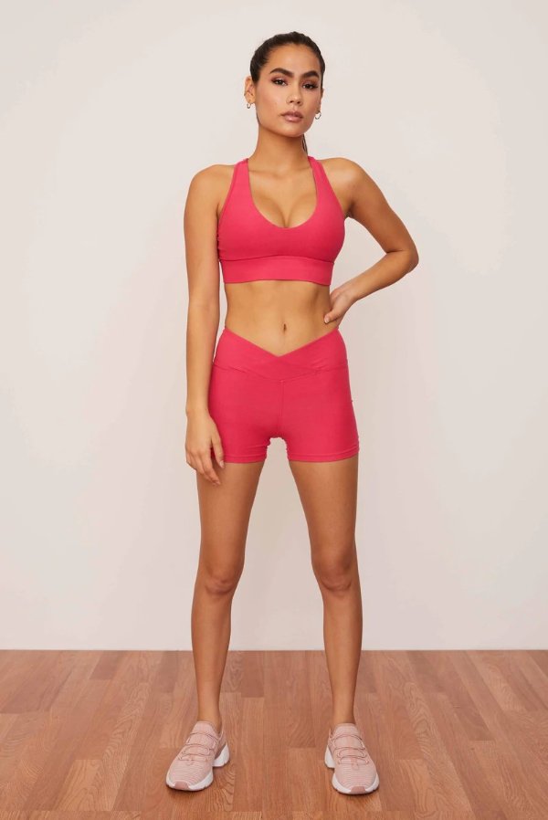 Lychee Crossover High-Waisted Short