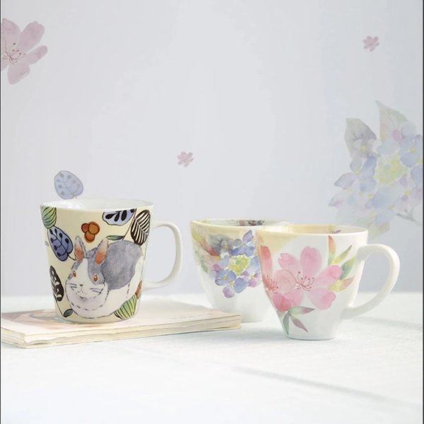 Japanese Mino Ware and Blue Series Mug
