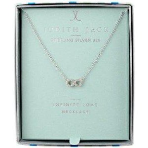 Judith Jack "Mini Motives" Marcasite Crystal Reversible Mini Infinity Pendant Necklace 18"