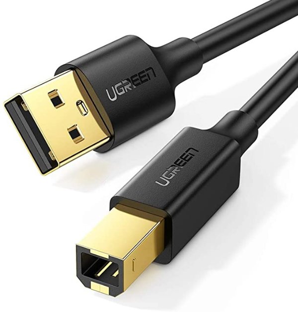 USB Printer Cable USB 2.0 Type A Male to Type B Male Printer Scanner Cable Cord High Speed Compatible for Brother, HP, Canon, Lexmark, Epson, Dell, Xerox, Samsung etc and Piano, DAC (5 Feet)