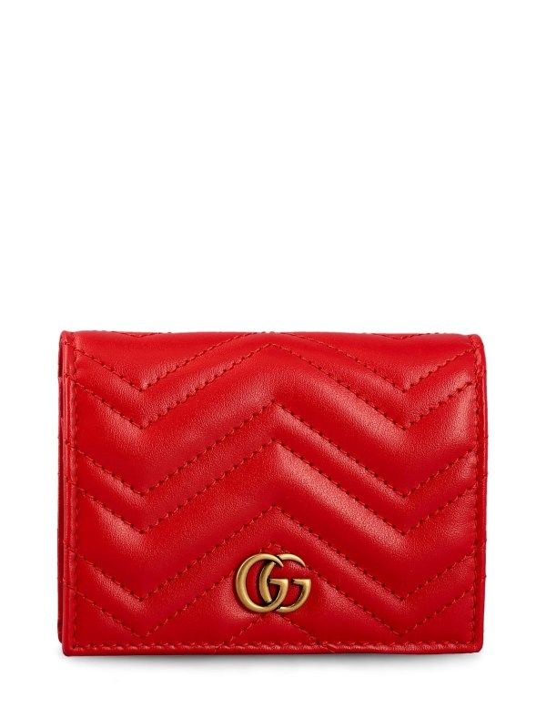 GG Marmont Quilted Card Case Wallet