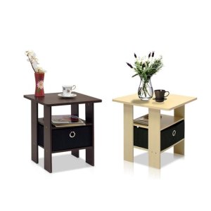 Furinno End Table With Bin Drawer