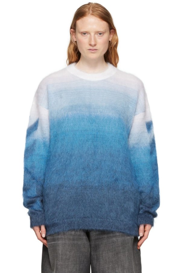 Blue Diag Arrow Sweater