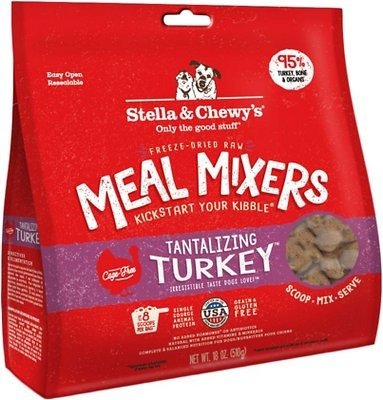 STELLA & CHEWY'S Tantalizing Turkey Meal Mixers Freeze-Dried Raw Dog Food Topper, 18-oz bag - Chewy.com