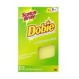 Scotch-Brite Dobie All-Purpose Pad, 3 Count (Pack of 8)
