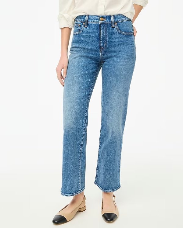 Wide-leg full-length jean in all-day stretch