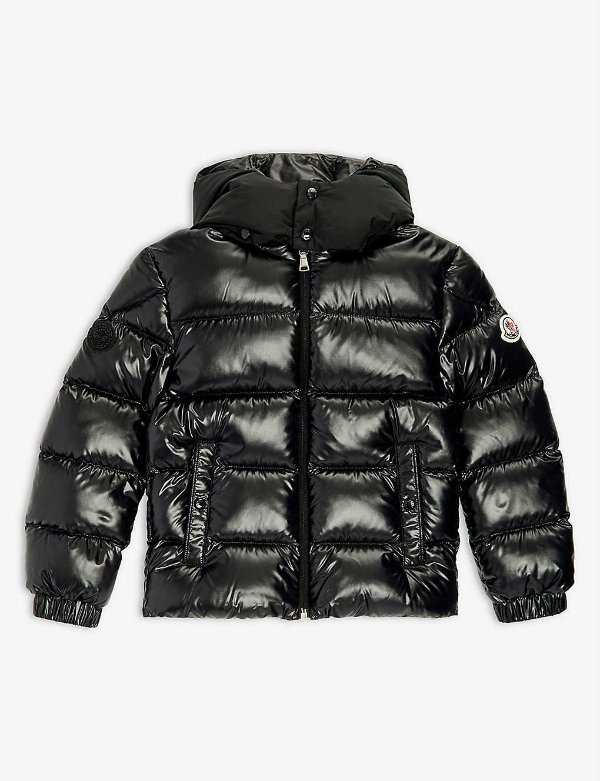 Narzin brand-patch padded shell-down jacket 8-14 years