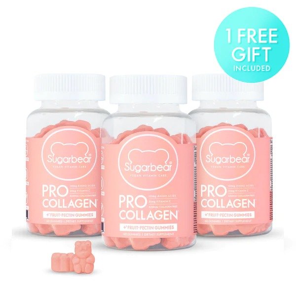 Sugarbear ProCollagen Vitamins - 3 Month Pack + Free Gift