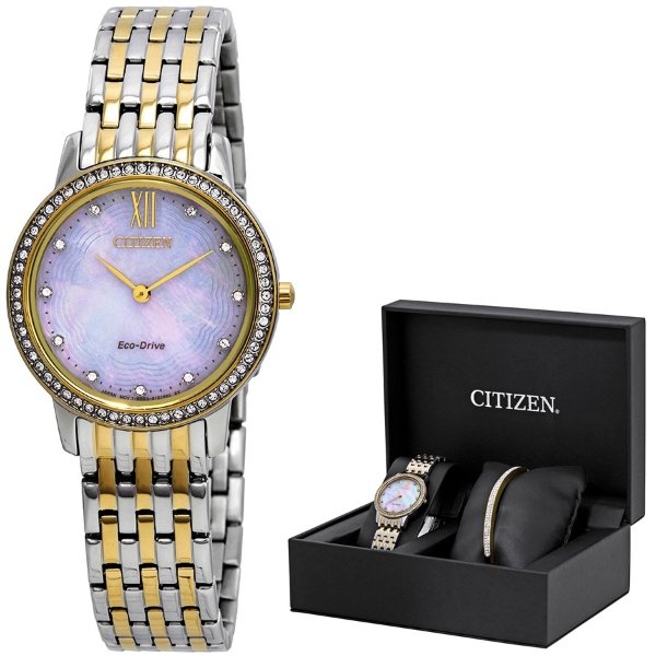 CITIZEN
Silhouette Crystal White Mother of Pearl Dial Ladies Watch