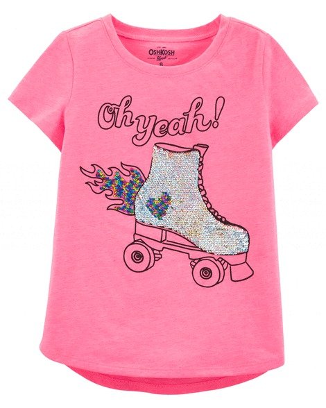 滑冰鞋亮片女童T恤