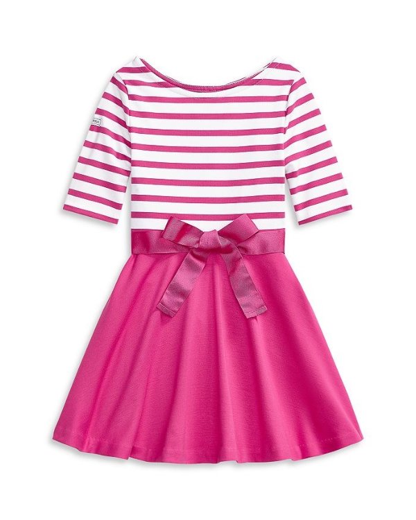 Girls' Stripe Knit Ponte Dress - Little Kid, Big Kid