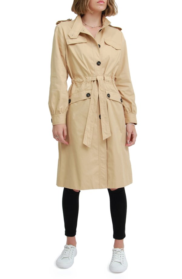Carlisle Button Front Trench Coat