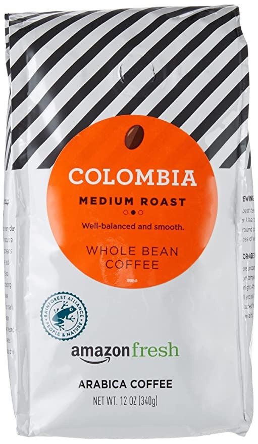 AmazonFresh 哥伦比亚中度烘焙咖啡豆 12oz