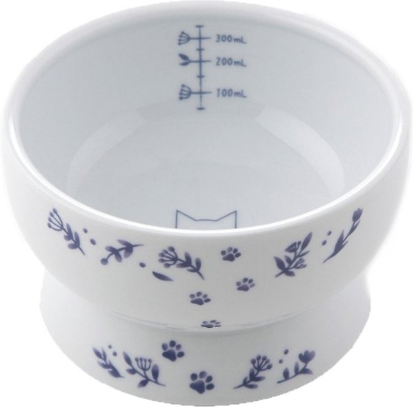 Ceramic Elevated Cat Water Bowl, Nordic Blue, 12.2-oz - Chewy.com