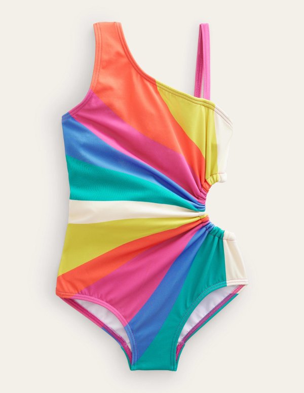 Ruched Cut Out Swimsuit - Multi Wave | Boden US