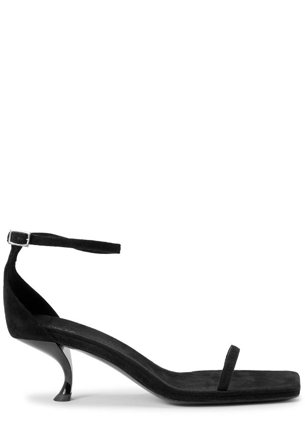 Paloma 55 black suede sandals