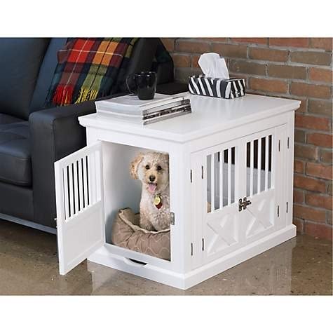 Triple Door White Dog Crate