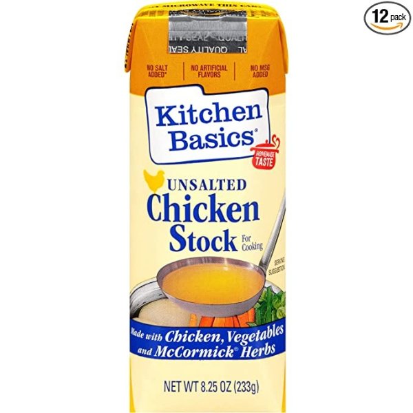 Unsalted Chicken Stock, 8.25 fl oz (Pack of 12)