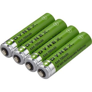 Dynex Rechargeable AAA Batteries (4-Pack)