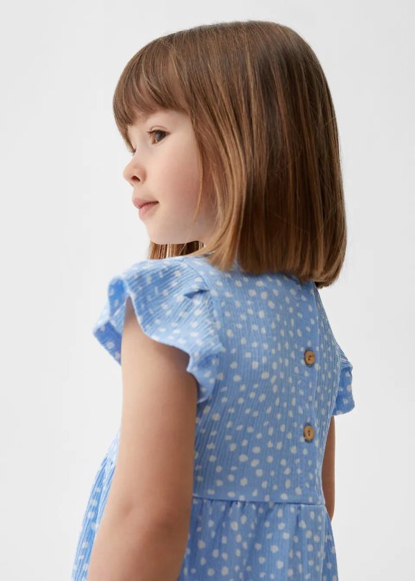 Polka-dot print dress - Girls | Mango Kids USA