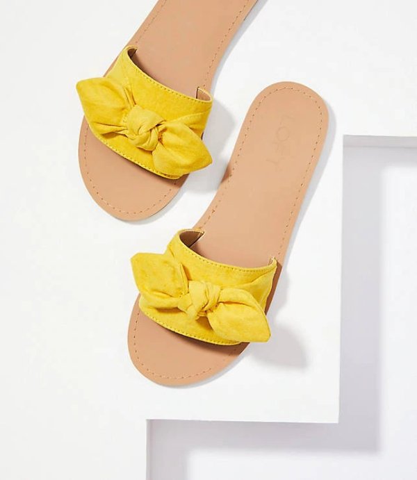 Refined Slide Bow Sandal | LOFT