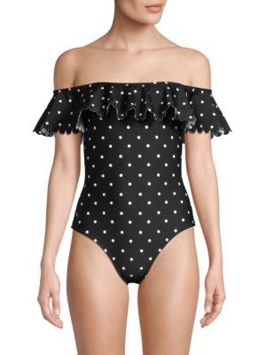 Off-the-Shoulder One-Piece Swimsuit