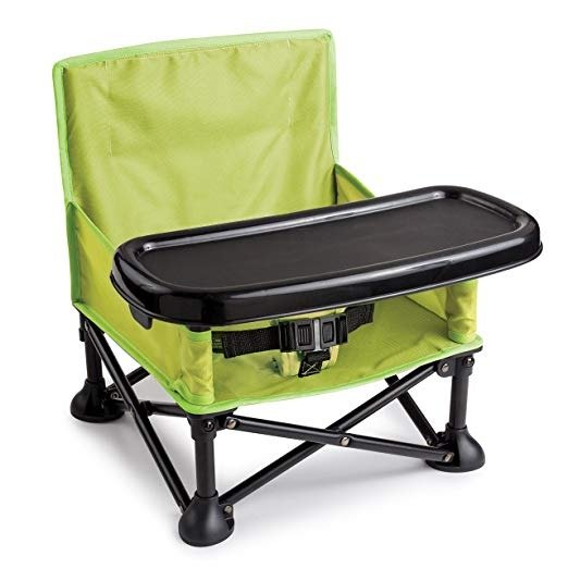 Pop and Sit Portable Booster, Green/Grey