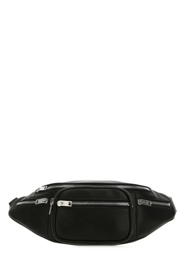 Black leather Attica belt bag