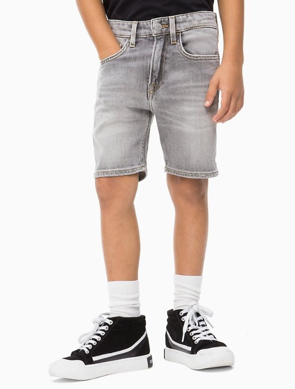 Boys Tapered Mid Grey Denim Shorts