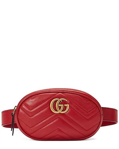 GG Marmont Matelasse Leather Belt Bag / Gilt