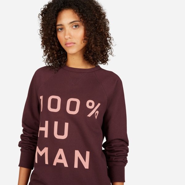 The Human Woman Unisex French Terry Sweatshirt in Large Print