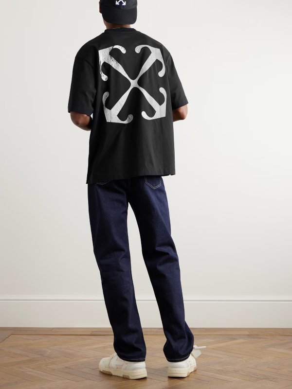 Lunar Arrow Logo-Print Cotton-Jersey T-Shirt