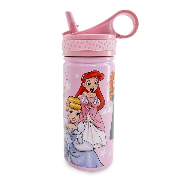 Disney Princess 图案 不锈钢吸管杯